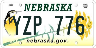 NE license plate YZP776