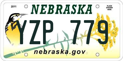 NE license plate YZP779