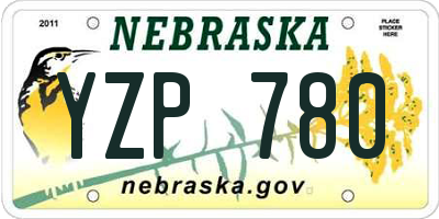 NE license plate YZP780