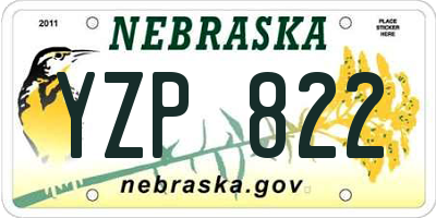 NE license plate YZP822