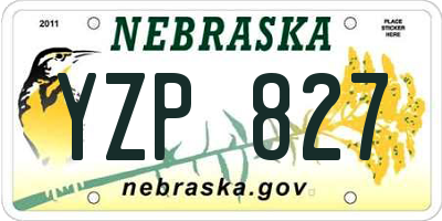 NE license plate YZP827