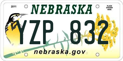 NE license plate YZP832