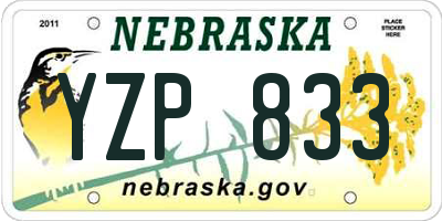 NE license plate YZP833