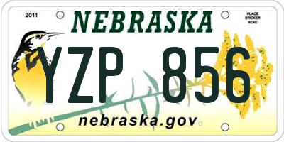 NE license plate YZP856