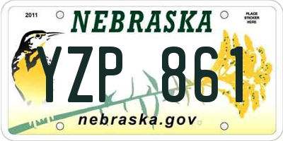 NE license plate YZP861