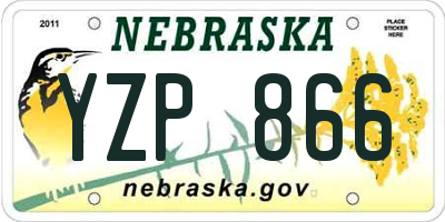 NE license plate YZP866