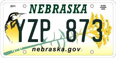 NE license plate YZP873