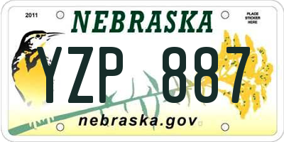 NE license plate YZP887