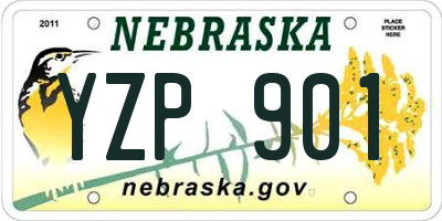 NE license plate YZP901