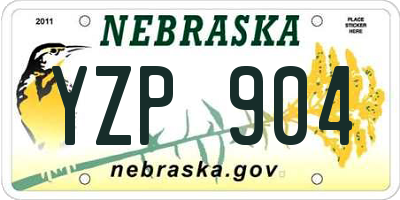 NE license plate YZP904