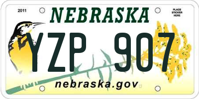 NE license plate YZP907