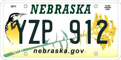 NE license plate YZP912
