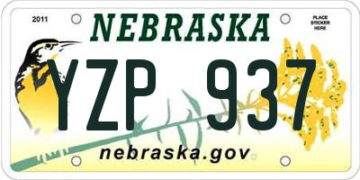NE license plate YZP937