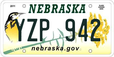 NE license plate YZP942