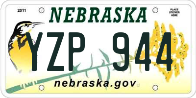 NE license plate YZP944