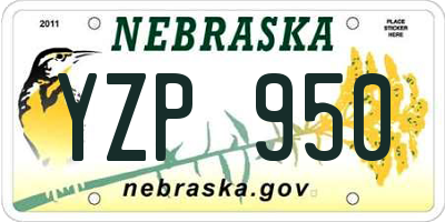 NE license plate YZP950