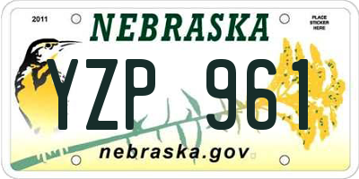NE license plate YZP961