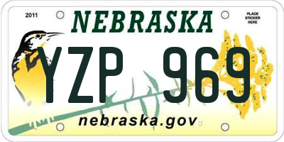 NE license plate YZP969