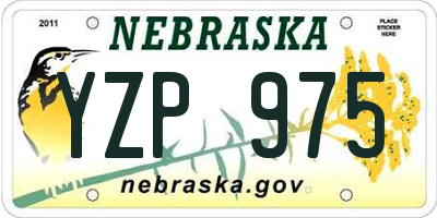 NE license plate YZP975