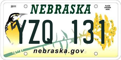 NE license plate YZQ131