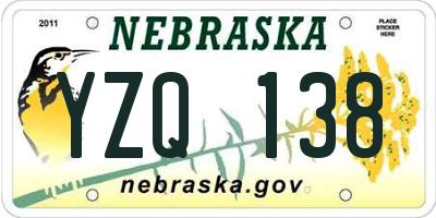 NE license plate YZQ138