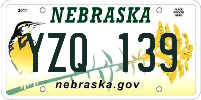 NE license plate YZQ139