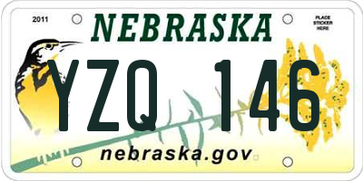 NE license plate YZQ146