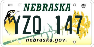 NE license plate YZQ147