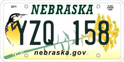NE license plate YZQ158