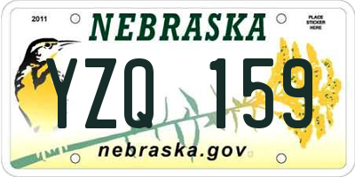 NE license plate YZQ159