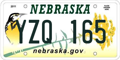 NE license plate YZQ165