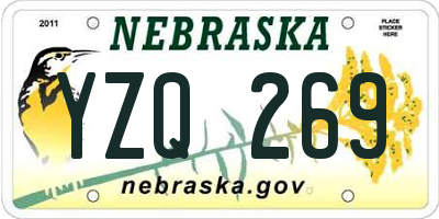 NE license plate YZQ269