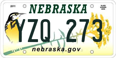 NE license plate YZQ273