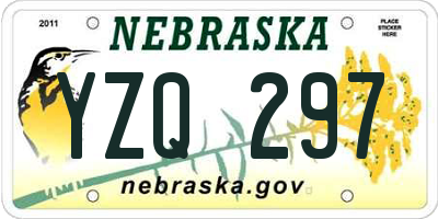 NE license plate YZQ297