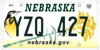 NE license plate YZQ427