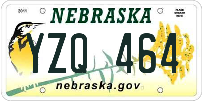 NE license plate YZQ464
