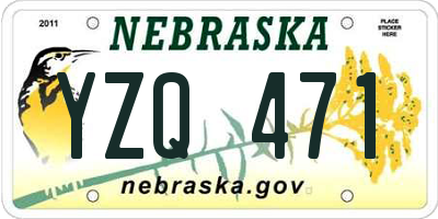 NE license plate YZQ471