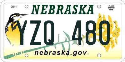 NE license plate YZQ480