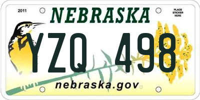 NE license plate YZQ498