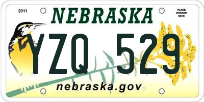 NE license plate YZQ529