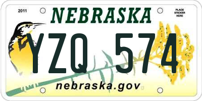 NE license plate YZQ574
