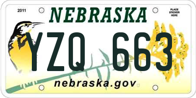 NE license plate YZQ663