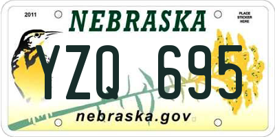 NE license plate YZQ695