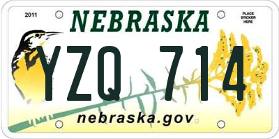 NE license plate YZQ714