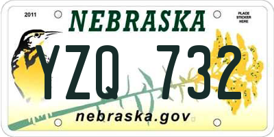 NE license plate YZQ732