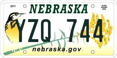 NE license plate YZQ744