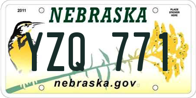 NE license plate YZQ771
