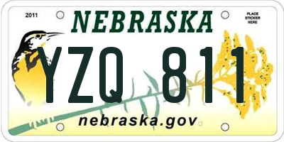 NE license plate YZQ811