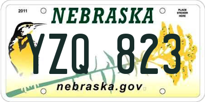 NE license plate YZQ823
