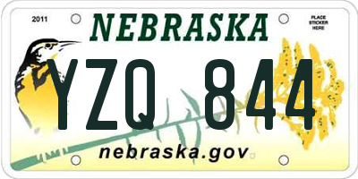 NE license plate YZQ844